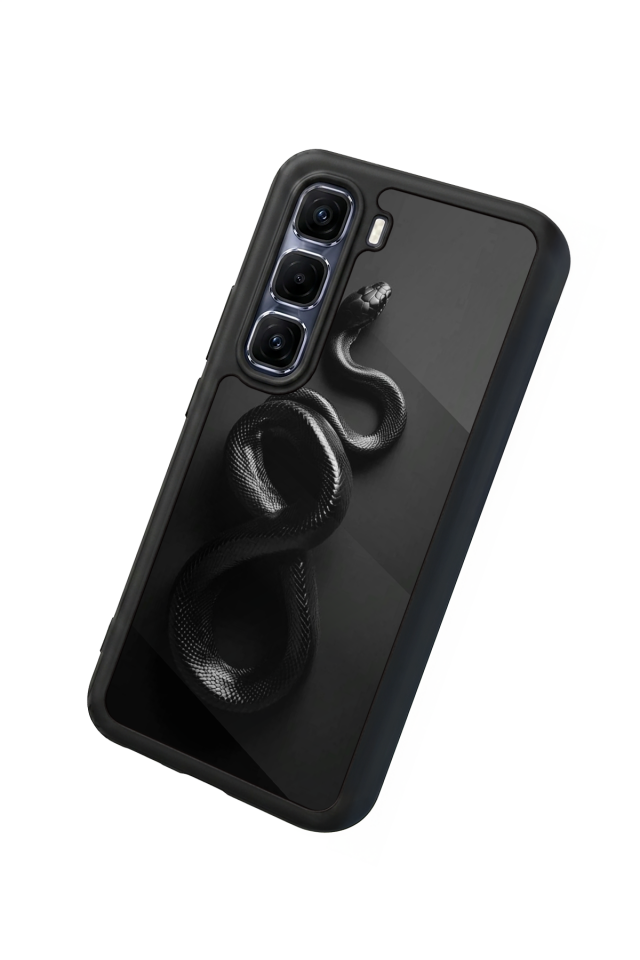 Infinix Hot 60 Pro Plus Uyumlu Yılan Tasarımlı Glossy Premium Kılıf