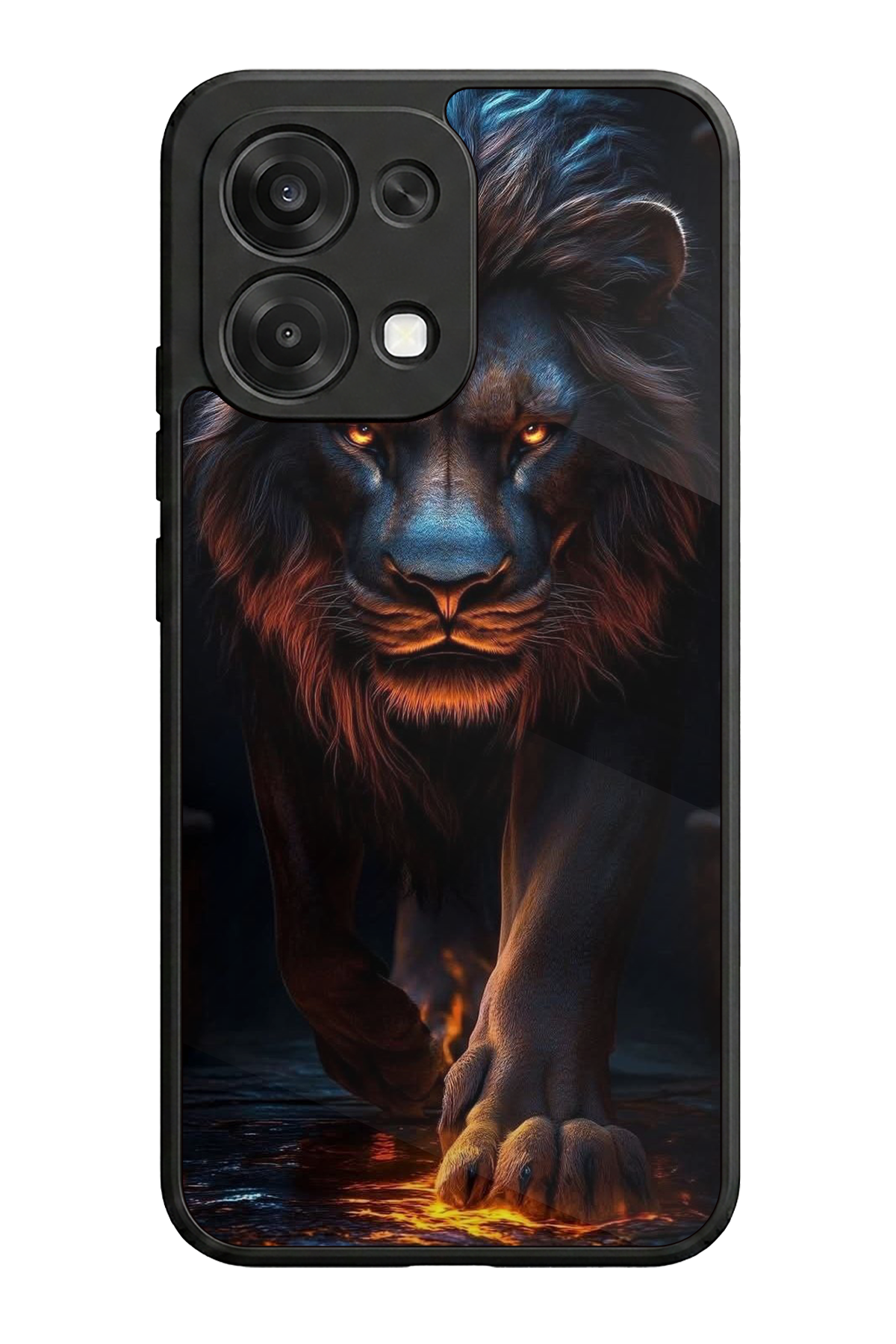 Oppo A6 Pro Uyumlu Aslan Tasarımlı Glossy Premium Kılıf