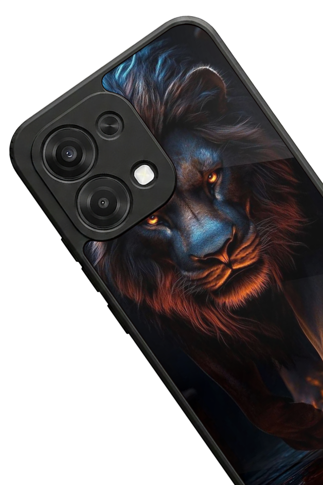 Oppo A6 Pro Uyumlu Aslan Tasarımlı Glossy Premium Kılıf