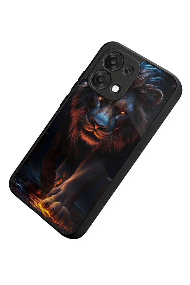 Oppo A6 Pro Uyumlu Aslan Tasarımlı Glossy Premium Kılıf