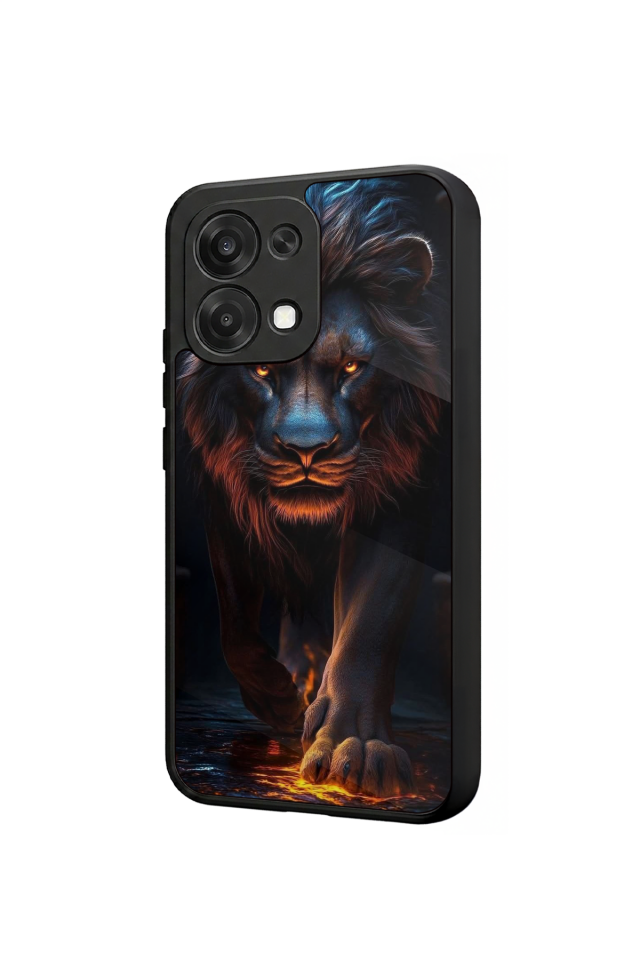 Oppo A6 Pro Uyumlu Aslan Tasarımlı Glossy Premium Kılıf