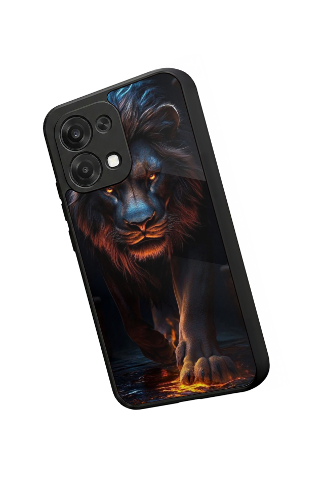 Oppo A6 Pro Uyumlu Aslan Tasarımlı Glossy Premium Kılıf