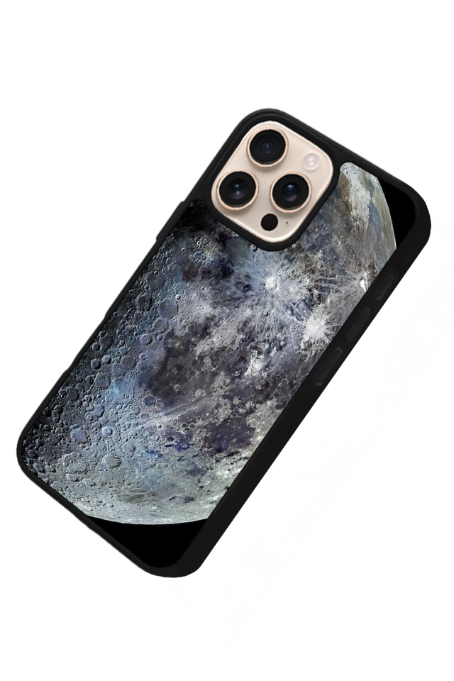 iPhone 16 Pro Uyumlu Ay Tasarımlı Glossy Premium Kılıf