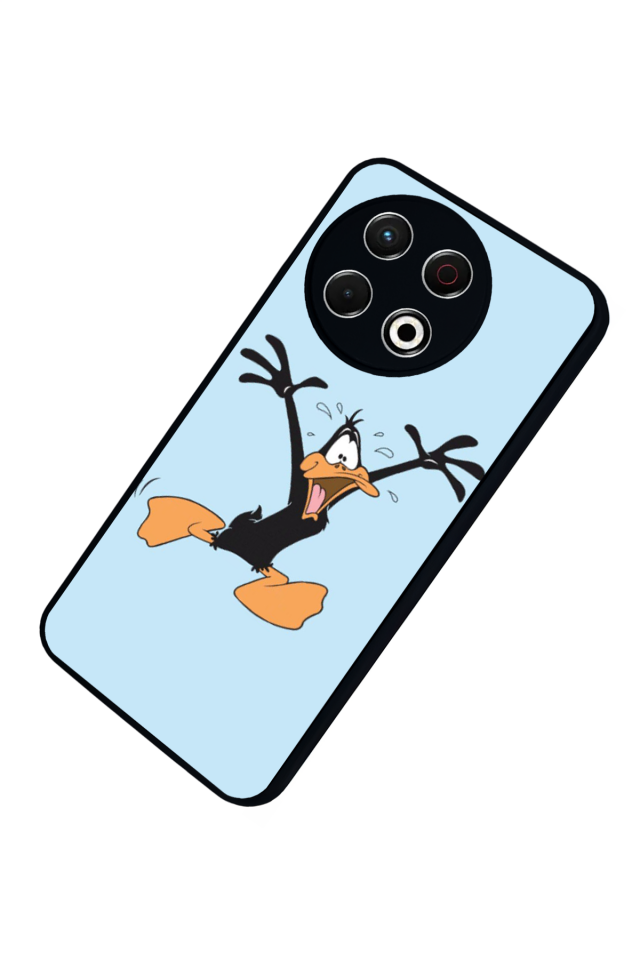 Tecno Spark 30 Pro Uyumlu Daffy duck Tasarımlı Glossy Premium Kılıf