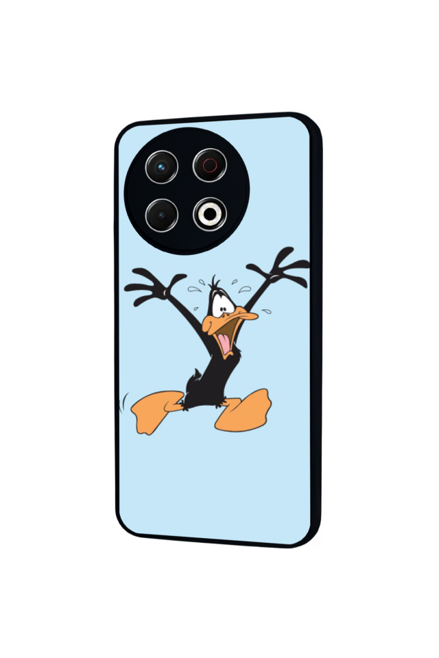 Tecno Spark 30 Pro Uyumlu Daffy duck Tasarımlı Glossy Premium Kılıf