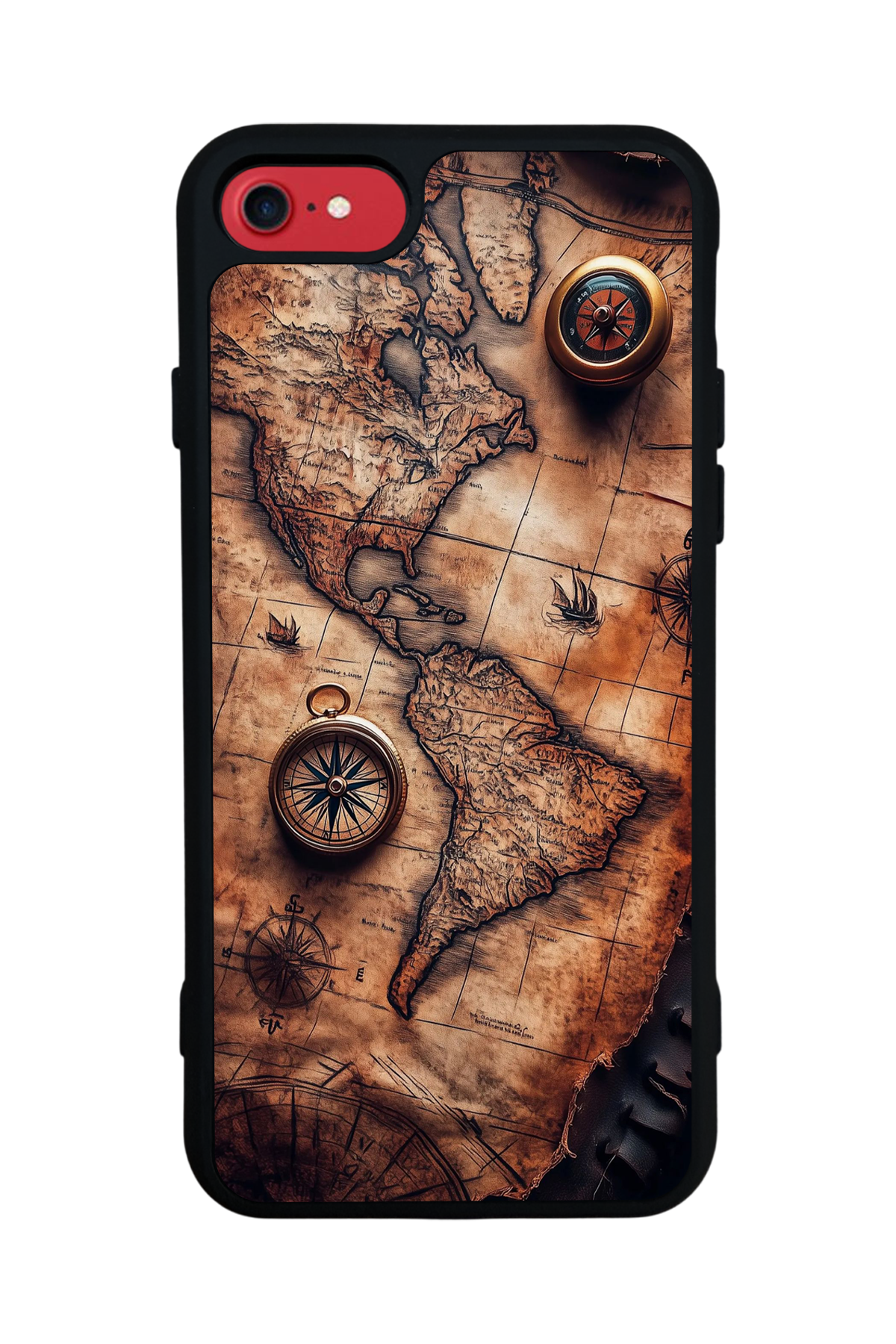 iPhone 7 Uyumlu Harita Tasarımlı Glossy Premium Kılıf