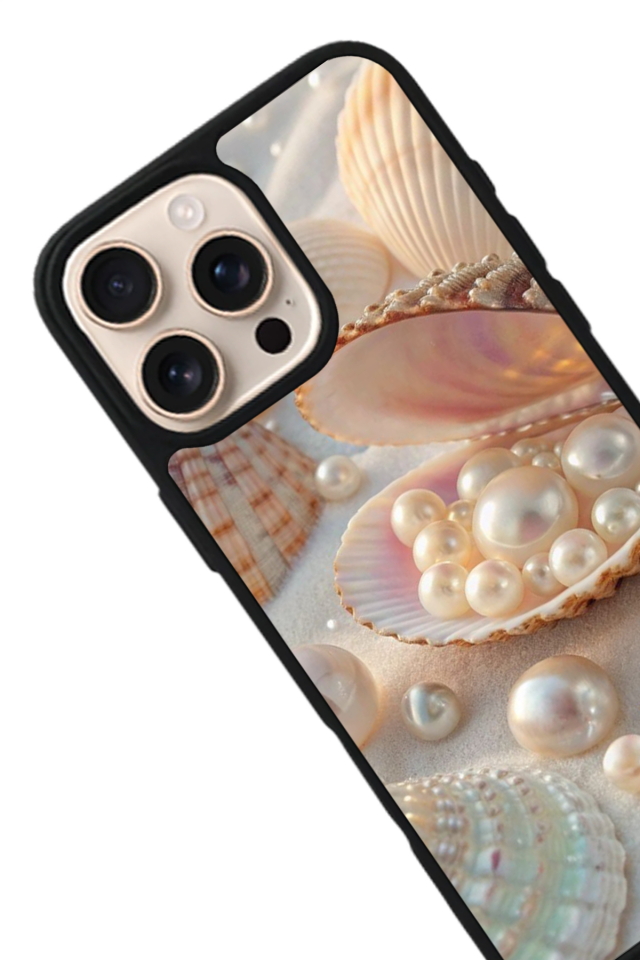 iPhone 14 Pro Uyumlu  İnci Tasarımlı Glossy Premium Kılıf