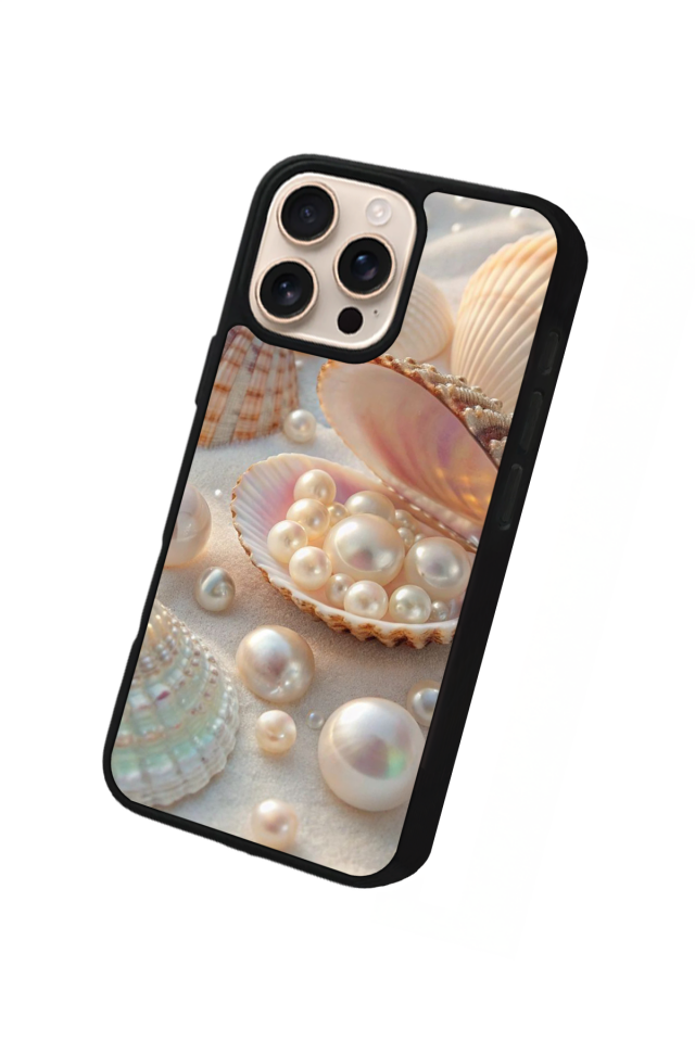 iPhone 14 Pro Uyumlu  İnci Tasarımlı Glossy Premium Kılıf