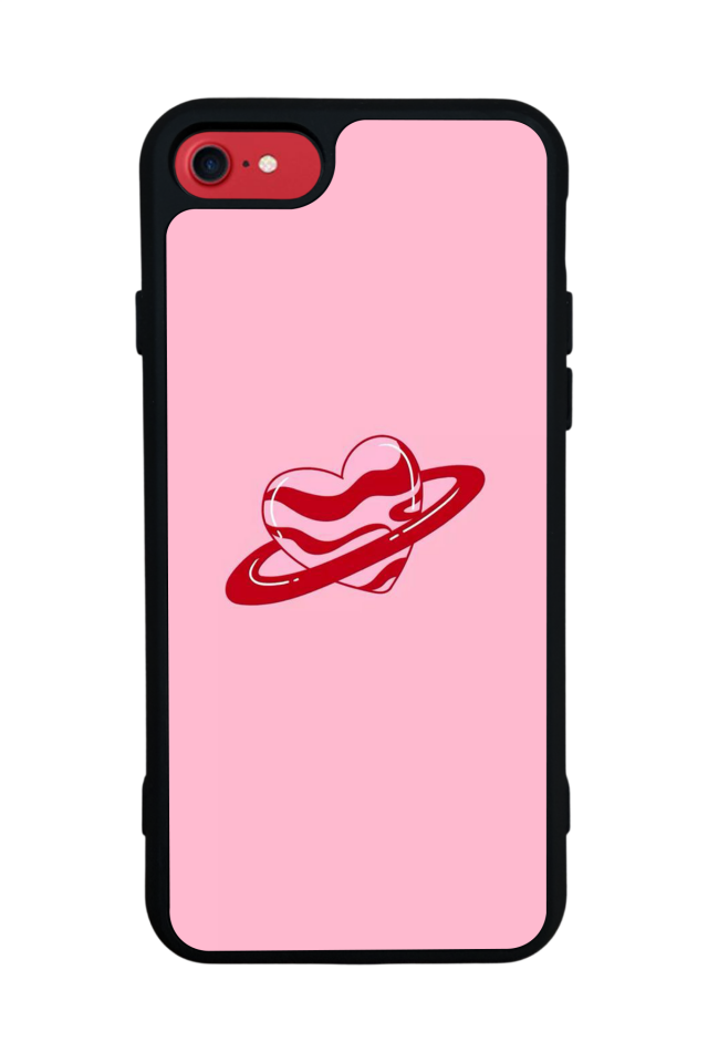 iPhone 8 Uyumlu Kalp Love Tasarımlı Glossy Premium Kılıf