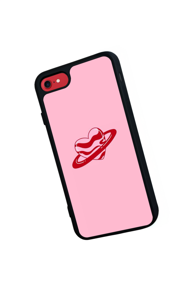 iPhone 8 Uyumlu Kalp Love Tasarımlı Glossy Premium Kılıf