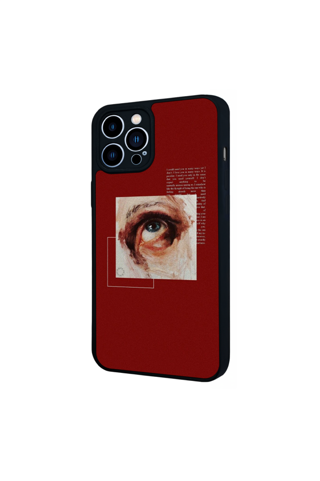 iPhone 12 Pro Max Uyumlu Kirmizi Tasarımlı Glossy Premium Kılıf