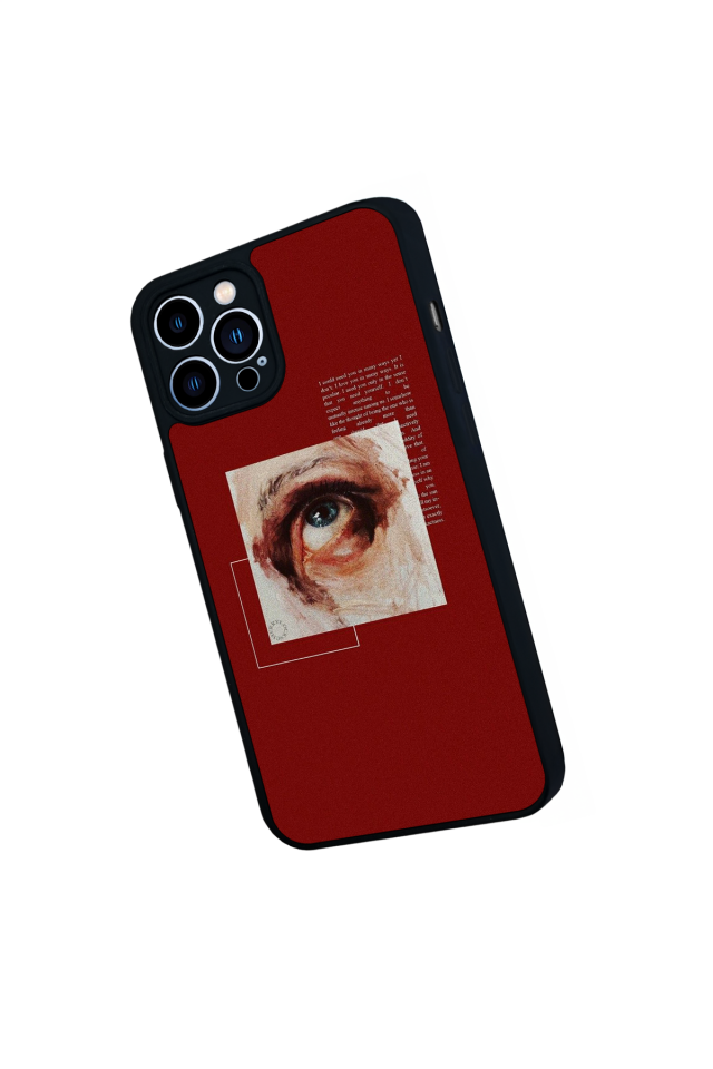 iPhone 12 Pro Max Uyumlu Kirmizi Tasarımlı Glossy Premium Kılıf