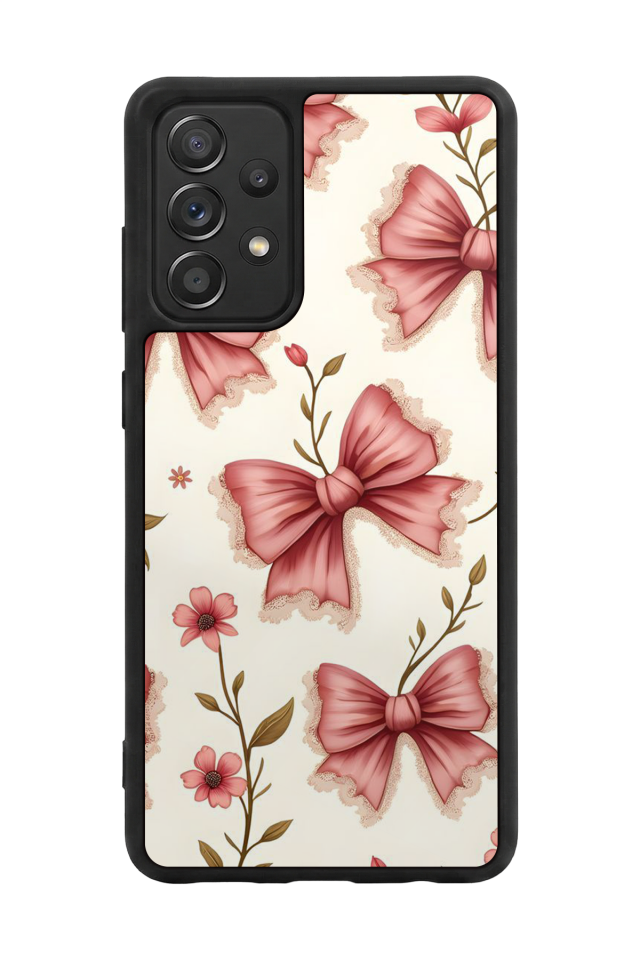 Samsung Galaxy A72 Uyumlu Kurdele Tasarımlı Glossy Premium Kılıf