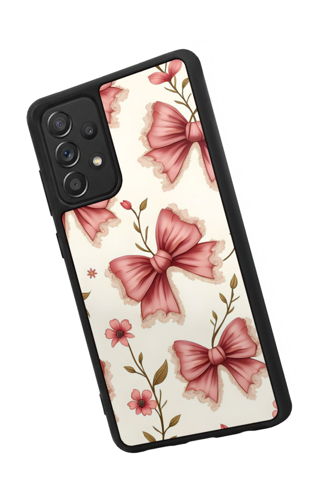 Samsung Galaxy A72 Uyumlu Kurdele Tasarımlı Glossy Premium Kılıf