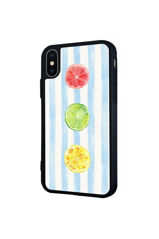 iPhone X/ XS Uyumlu Limon Tasarımlı Glossy Premium Kılıf