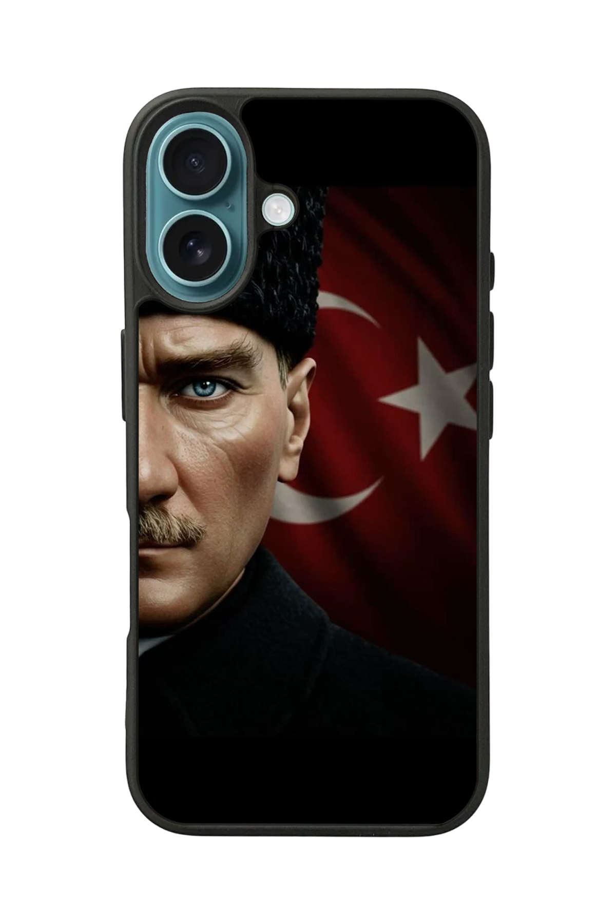 iPhone 16 Uyumlu Mustafa Kemal Ataturk Tasarımlı Glossy Premium Kılıf
