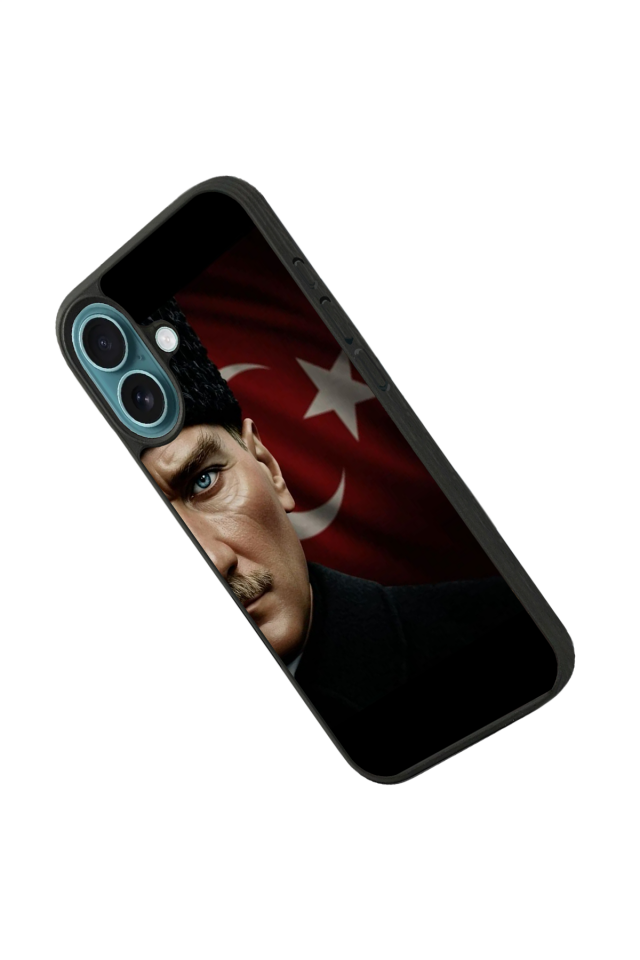 iPhone 16 Uyumlu Mustafa Kemal Ataturk Tasarımlı Glossy Premium Kılıf