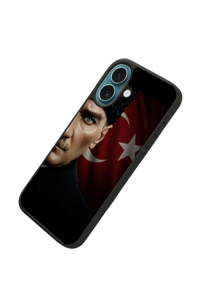 iPhone 16 Uyumlu Mustafa Kemal Ataturk Tasarımlı Glossy Premium Kılıf