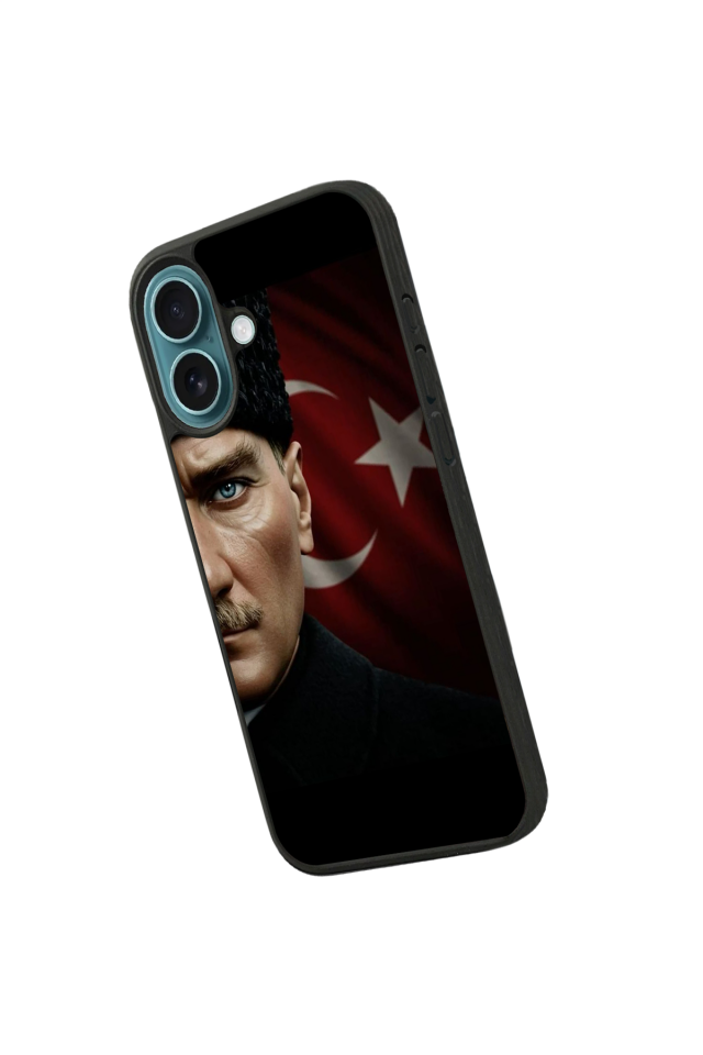 iPhone 16 Uyumlu Mustafa Kemal Ataturk Tasarımlı Glossy Premium Kılıf
