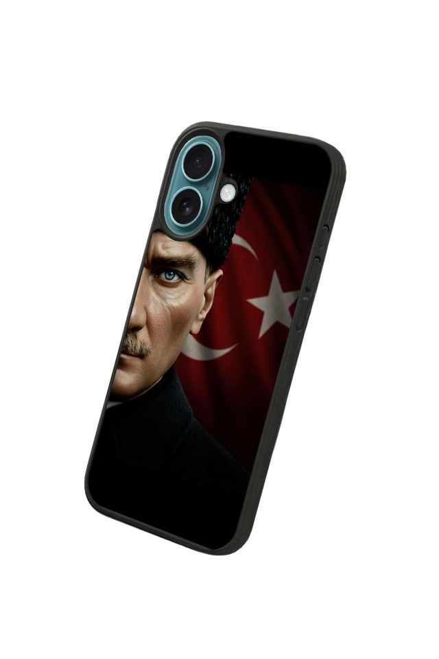 iPhone 16 Uyumlu Mustafa Kemal Ataturk Tasarımlı Glossy Premium Kılıf
