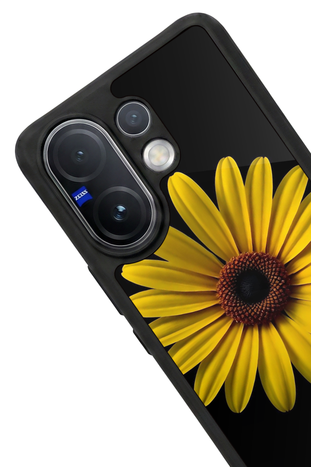 Vivo V60 Uyumlu Papatya Tasarımlı Glossy Premium Kılıf