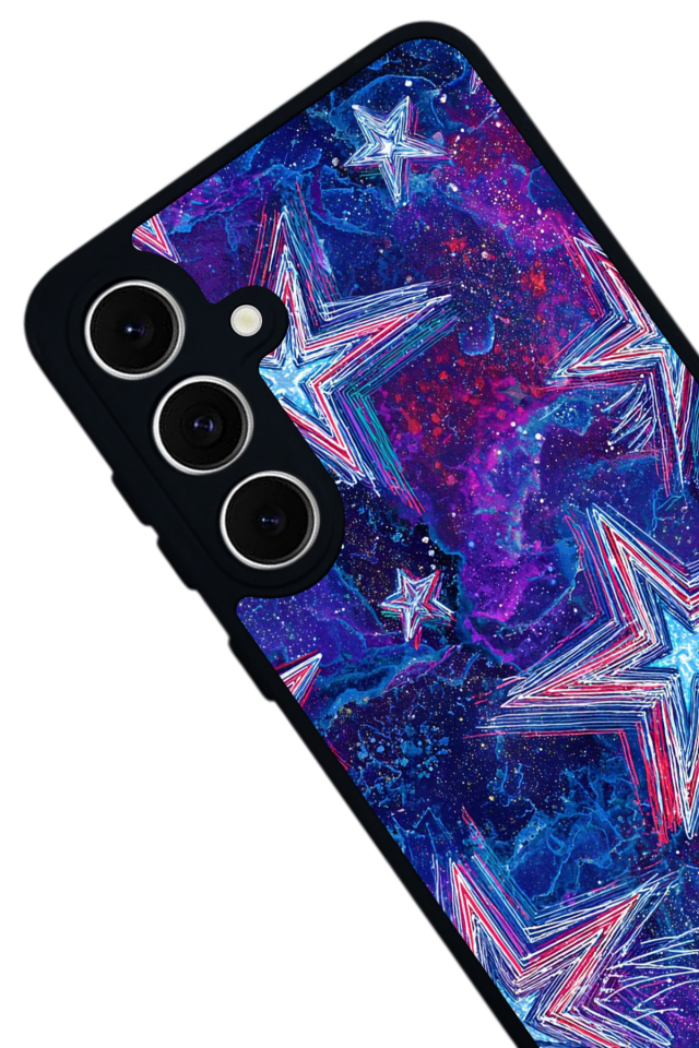 Samsung Galaxy A16 Uyumlu Retro Yildizlar Tasarımlı Glossy Premium Kılıf