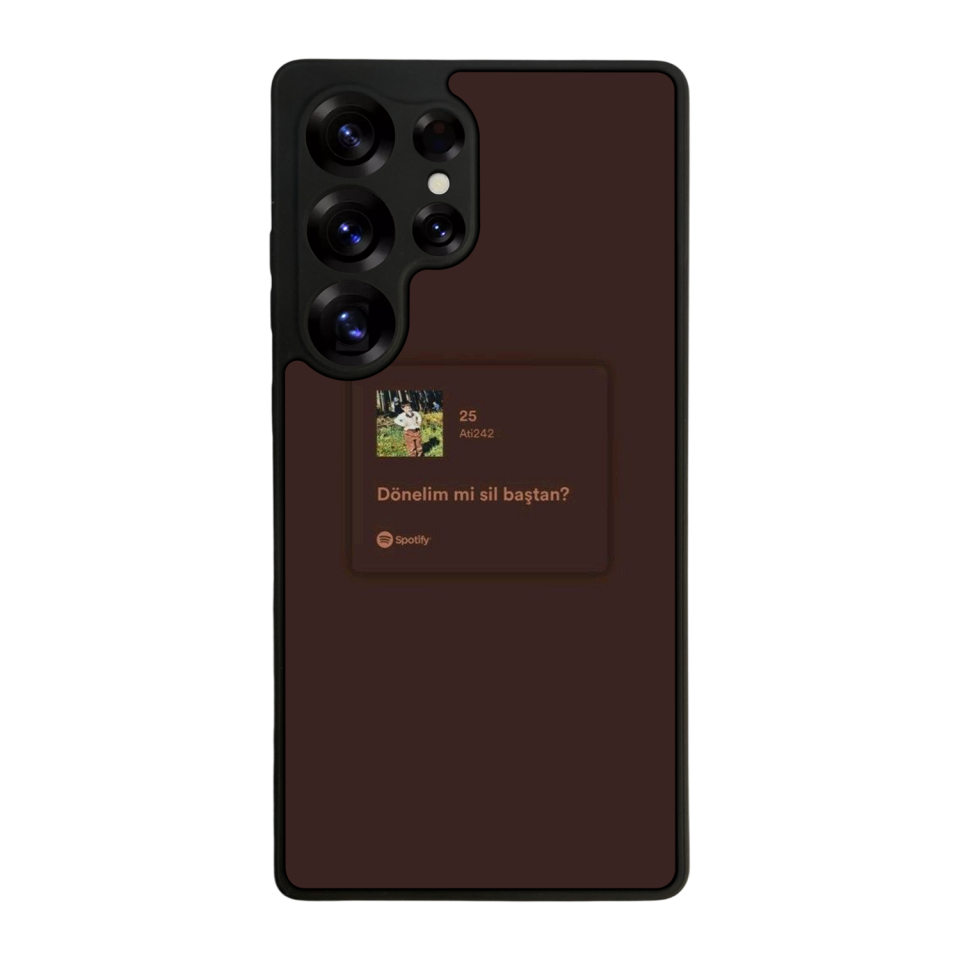 Samsung Galaxy S25 Ultra Uyumlu Sarki Sozleri Tasarımlı Glossy Premium Kılıf