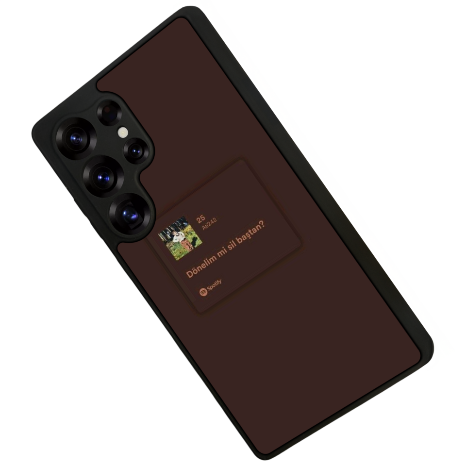 Samsung Galaxy S25 Ultra Uyumlu Sarki Sozleri Tasarımlı Glossy Premium Kılıf