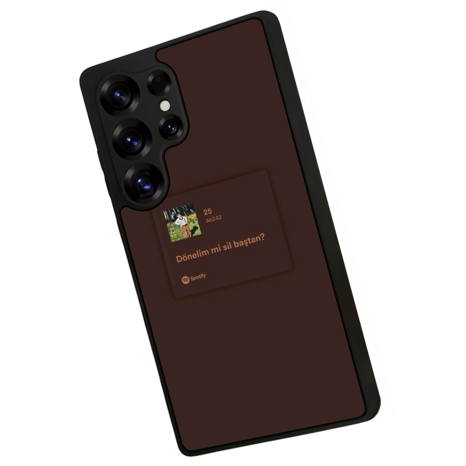 Samsung Galaxy S25 Ultra Uyumlu Sarki Sozleri Tasarımlı Glossy Premium Kılıf
