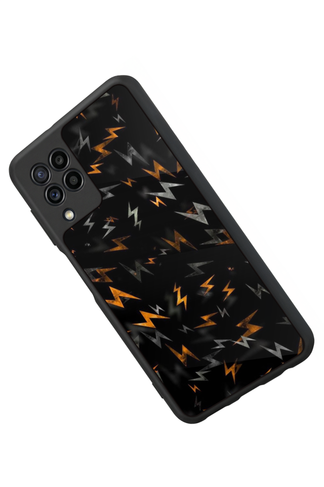 Samsung Galaxy M32 Uyumlu Simsek Tasarımlı Glossy Premium Kılıf