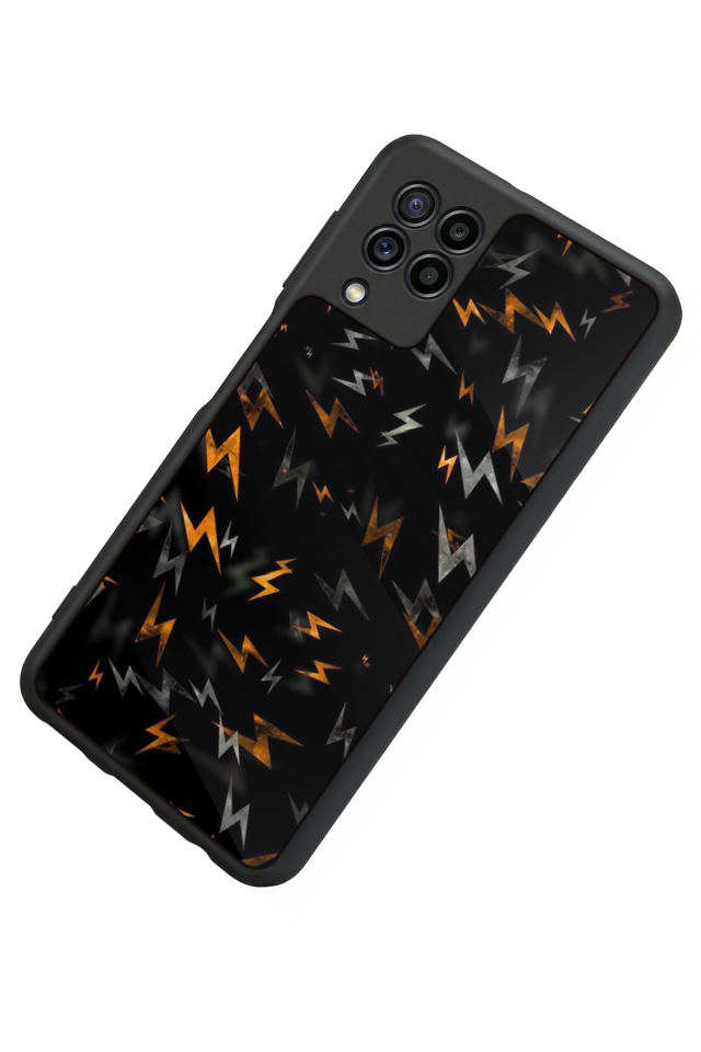 Samsung Galaxy M32 Uyumlu Simsek Tasarımlı Glossy Premium Kılıf