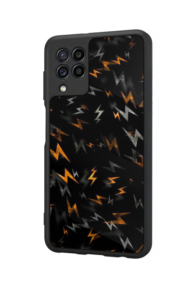 Samsung Galaxy M32 Uyumlu Simsek Tasarımlı Glossy Premium Kılıf