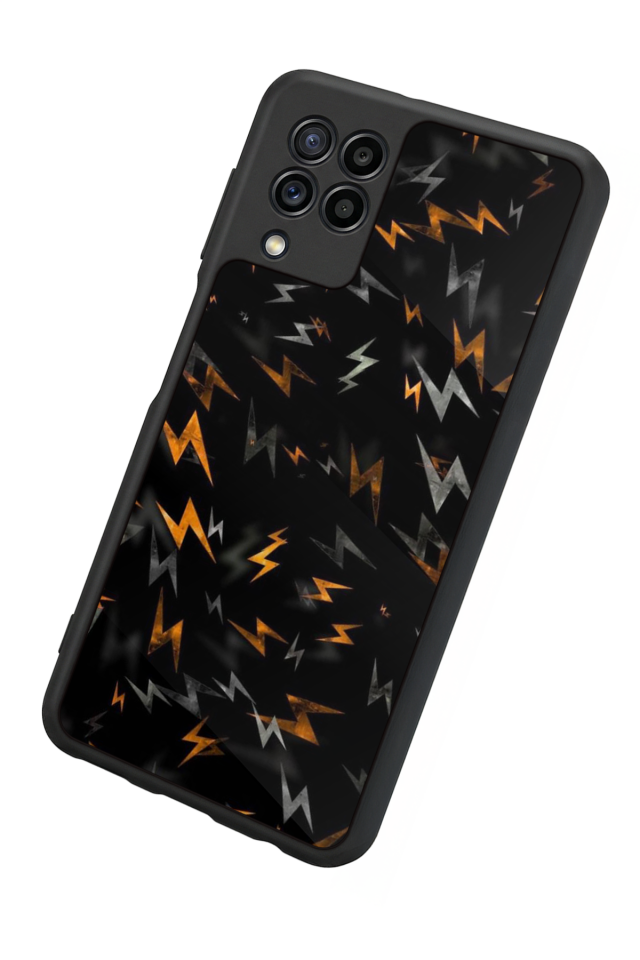 Samsung Galaxy M32 Uyumlu Simsek Tasarımlı Glossy Premium Kılıf