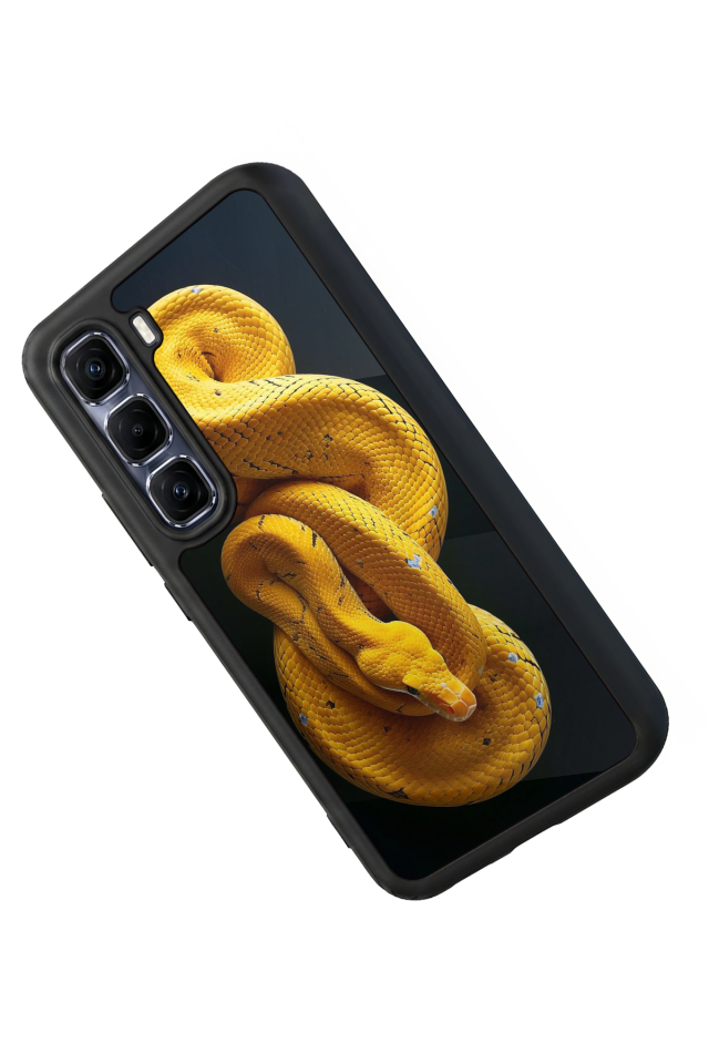 Infinix Hot 60 Pro Plus Uyumlu Yılan Tasarımlı Glossy Premium Kılıf