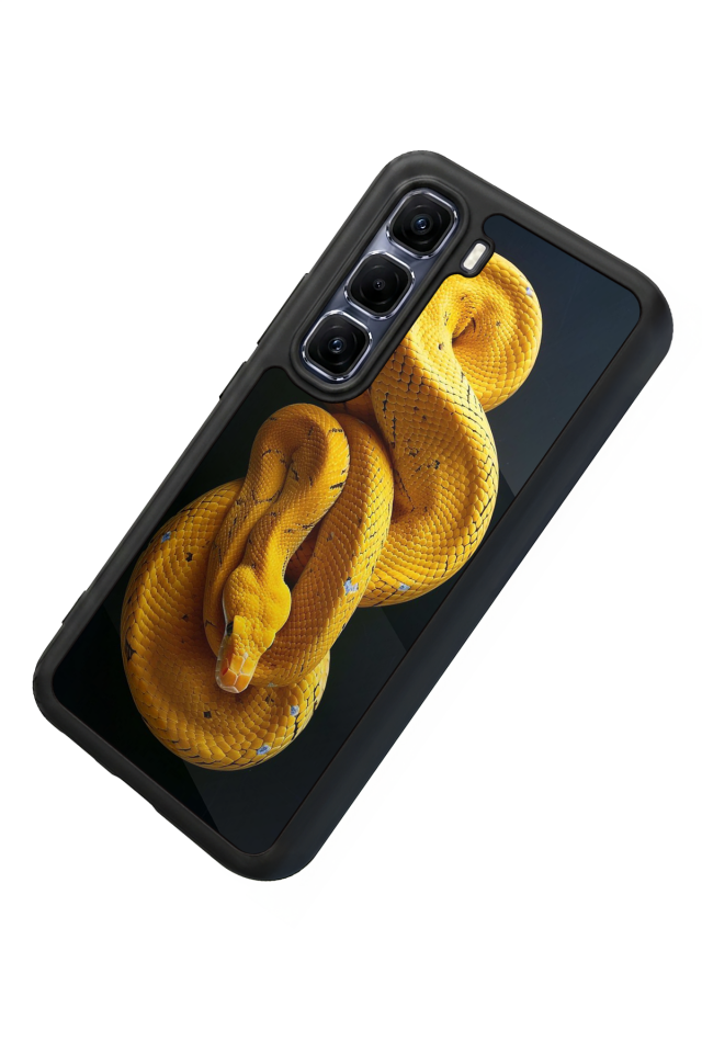 Infinix Hot 60 Pro Plus Uyumlu Yılan Tasarımlı Glossy Premium Kılıf