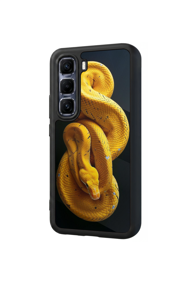 Infinix Hot 60 Pro Plus Uyumlu Yılan Tasarımlı Glossy Premium Kılıf