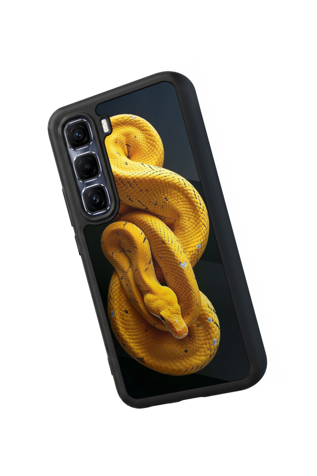 Infinix Hot 60 Pro Plus Uyumlu Yılan Tasarımlı Glossy Premium Kılıf