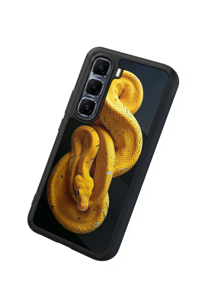 Infinix Hot 60 Pro Plus Uyumlu Yılan Tasarımlı Glossy Premium Kılıf