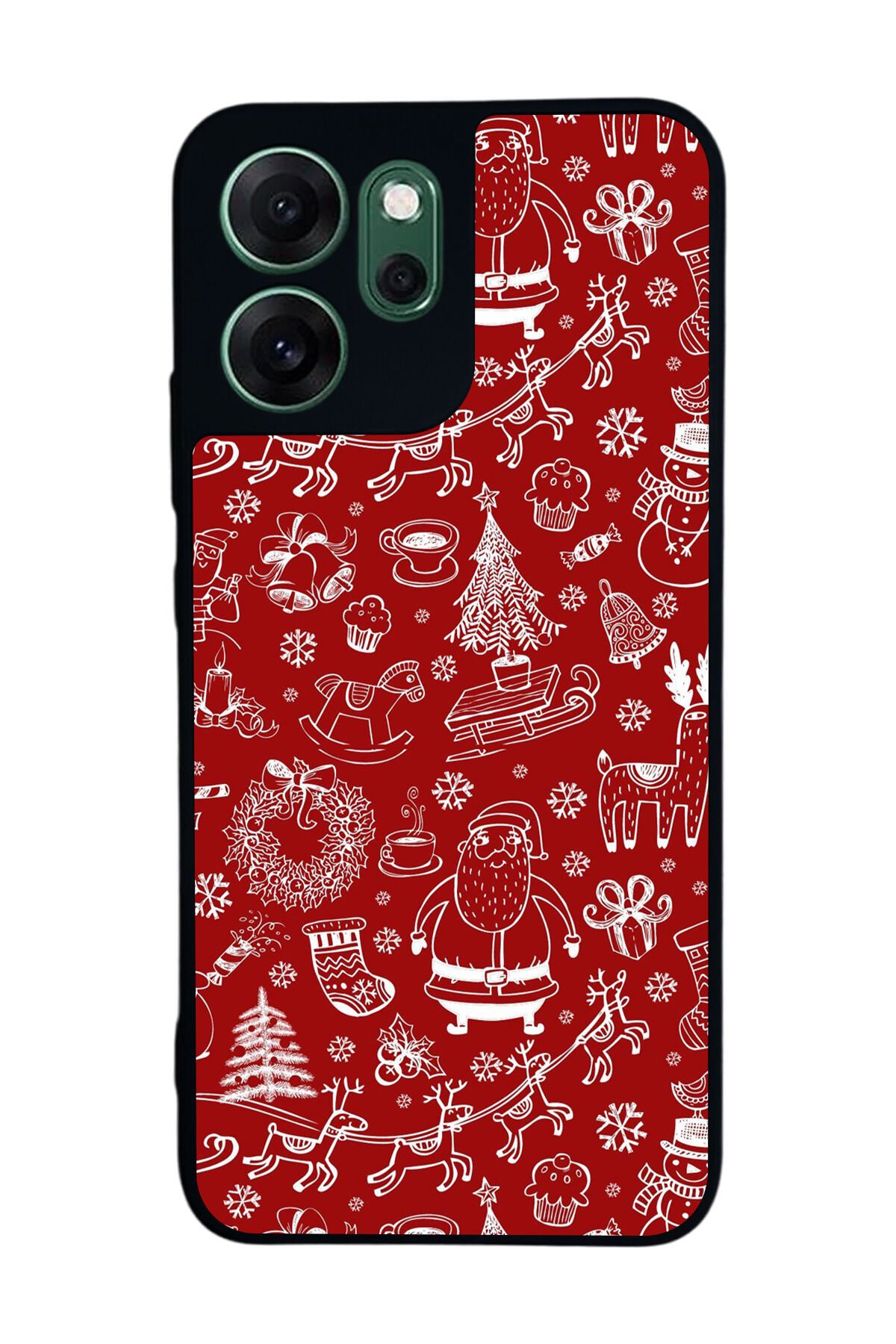 Oppo Reno 14F Uyumlu Yilbasi Christmas Tasarımlı Glossy Premium Kılıf