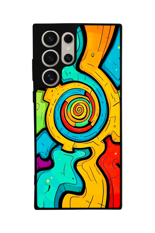 Samsung Galaxy S24 Ultra Uyumlu Abstract Tasarımlı Glossy Premium Kılıf