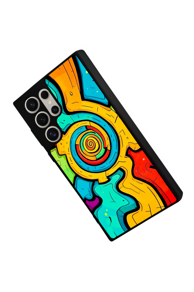 Samsung Galaxy S24 Ultra Uyumlu Abstract Tasarımlı Glossy Premium Kılıf