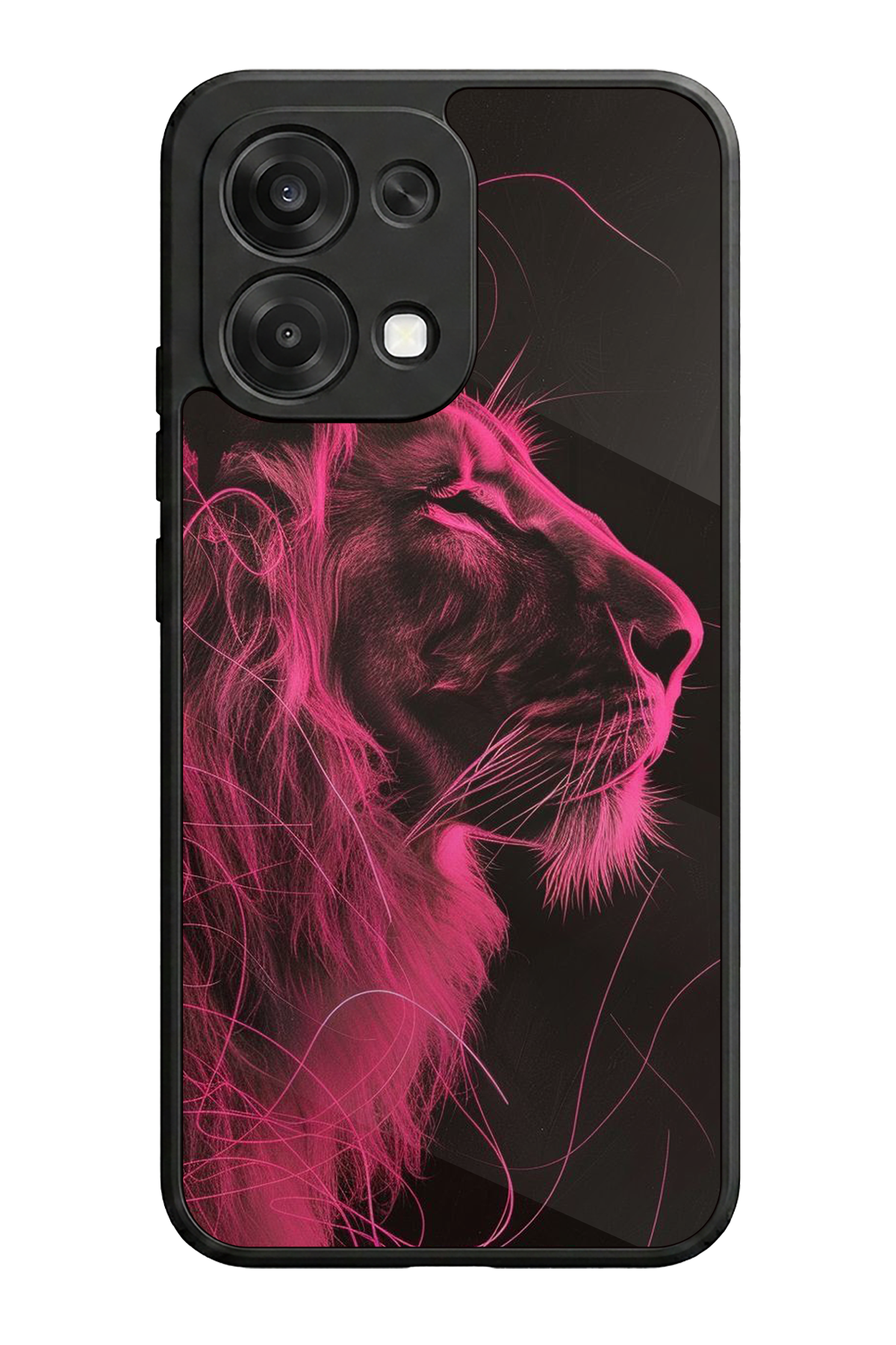 Oppo A6 Pro Uyumlu Aslan Tasarımlı Glossy Premium Kılıf