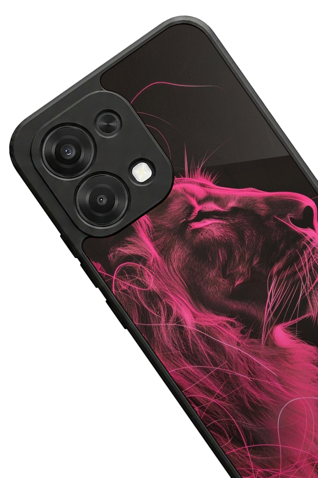 Oppo A6 Pro Uyumlu Aslan Tasarımlı Glossy Premium Kılıf