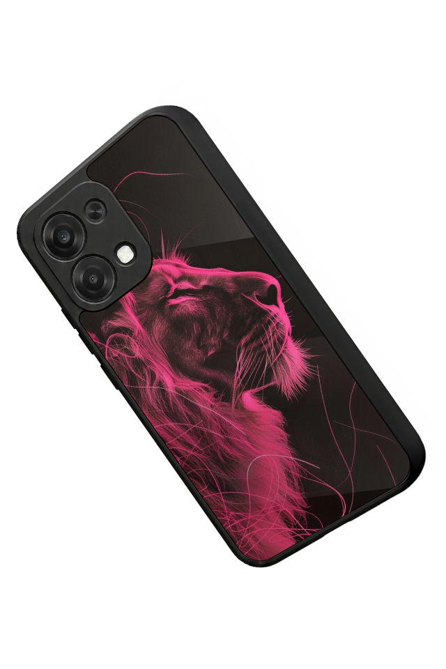 Oppo A6 Pro Uyumlu Aslan Tasarımlı Glossy Premium Kılıf