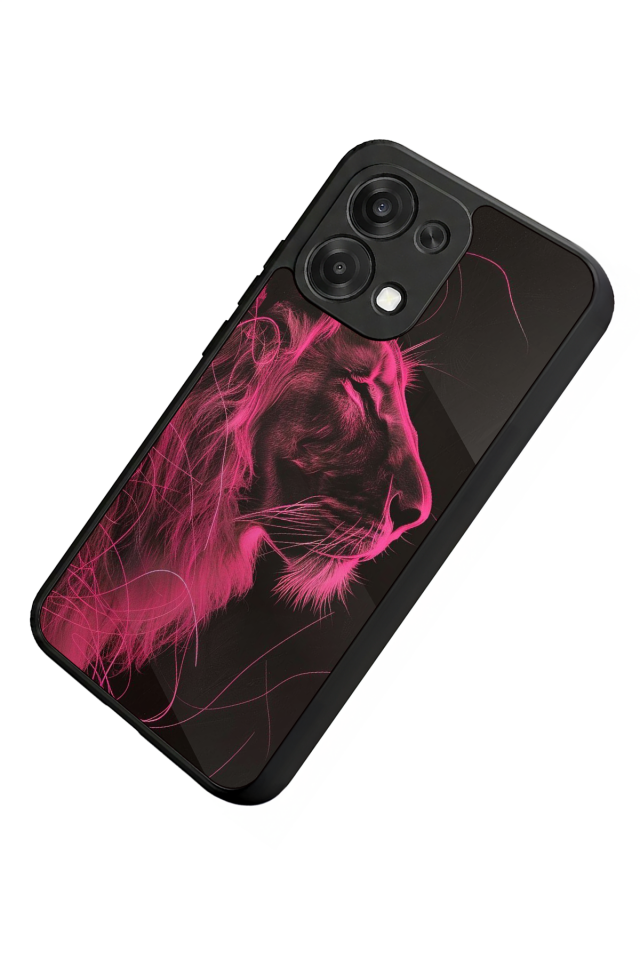 Oppo A6 Pro Uyumlu Aslan Tasarımlı Glossy Premium Kılıf