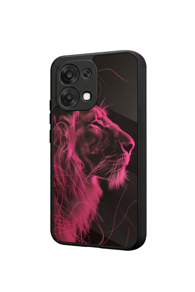 Oppo A6 Pro Uyumlu Aslan Tasarımlı Glossy Premium Kılıf