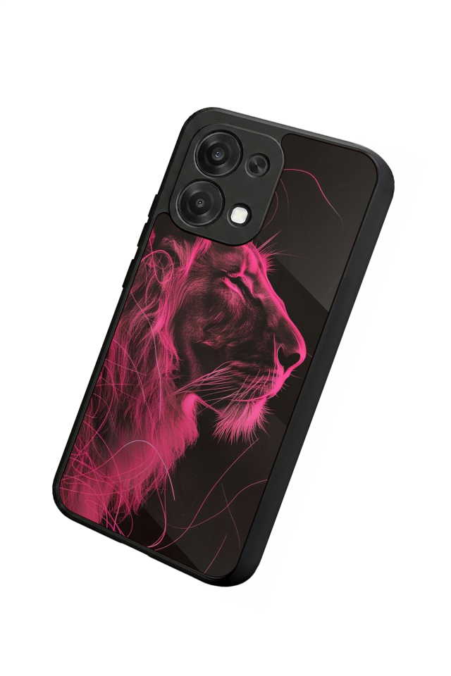 Oppo A6 Pro Uyumlu Aslan Tasarımlı Glossy Premium Kılıf