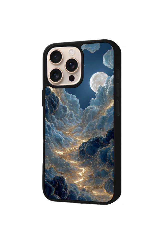 iPhone 16 Pro Uyumlu Ay Tasarımlı Glossy Premium Kılıf