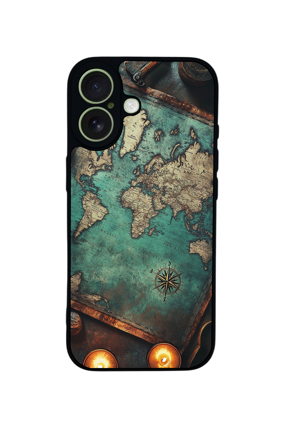 iPhone 17 Uyumlu Harita Tasarımlı Glossy Premium Kılıf