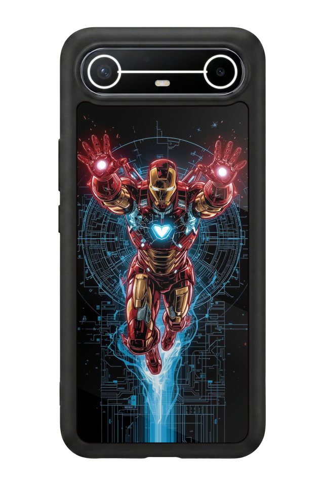Tecno Spark Slim 5G Uyumlu Iron Man ( Demir Adam ) Tasarımlı Glossy Premium Kılıf